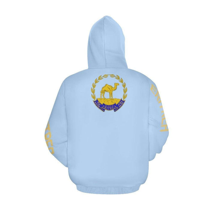 Blue Men Print Hoodie - Natna Shop