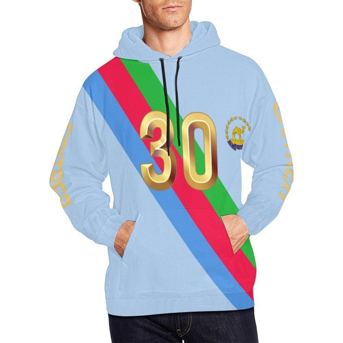 Blue Men Print Hoodie - Natna Shop