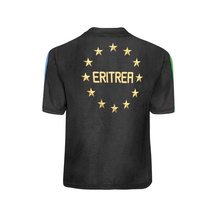 Eritrean Proud Kid T-Shirt Little Boys' All Over Print Crew Neck Black - Natna Shop