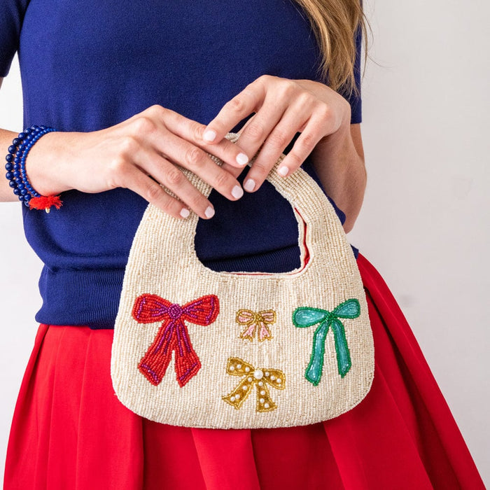 Evelynn Bows Beaded Hobo Bag Hobo