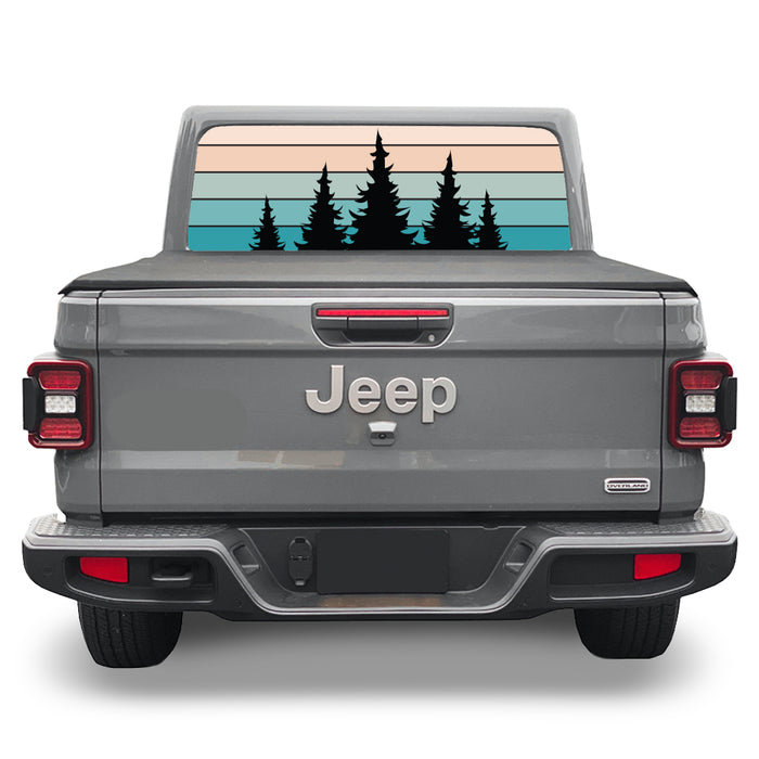 Evening Trees Rear Window Decal