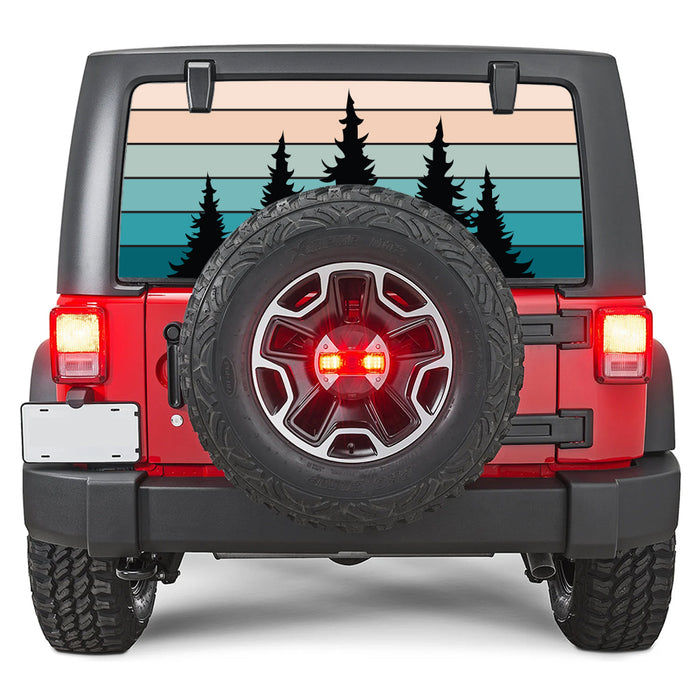 Evening Trees Rear Window Decal