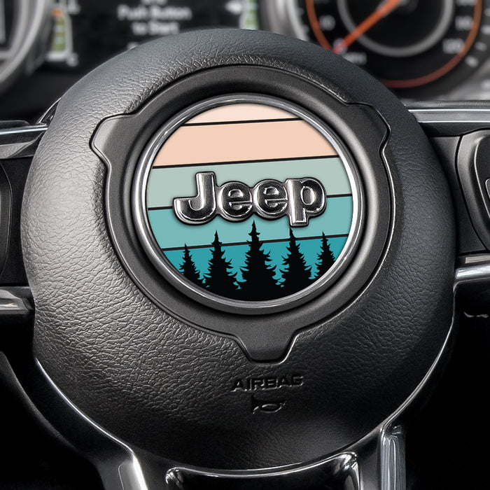 Evening Trees Steering Wheel Decal