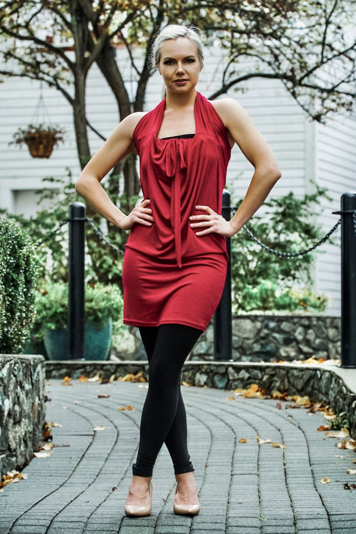 Evermore Dress in Berry colour