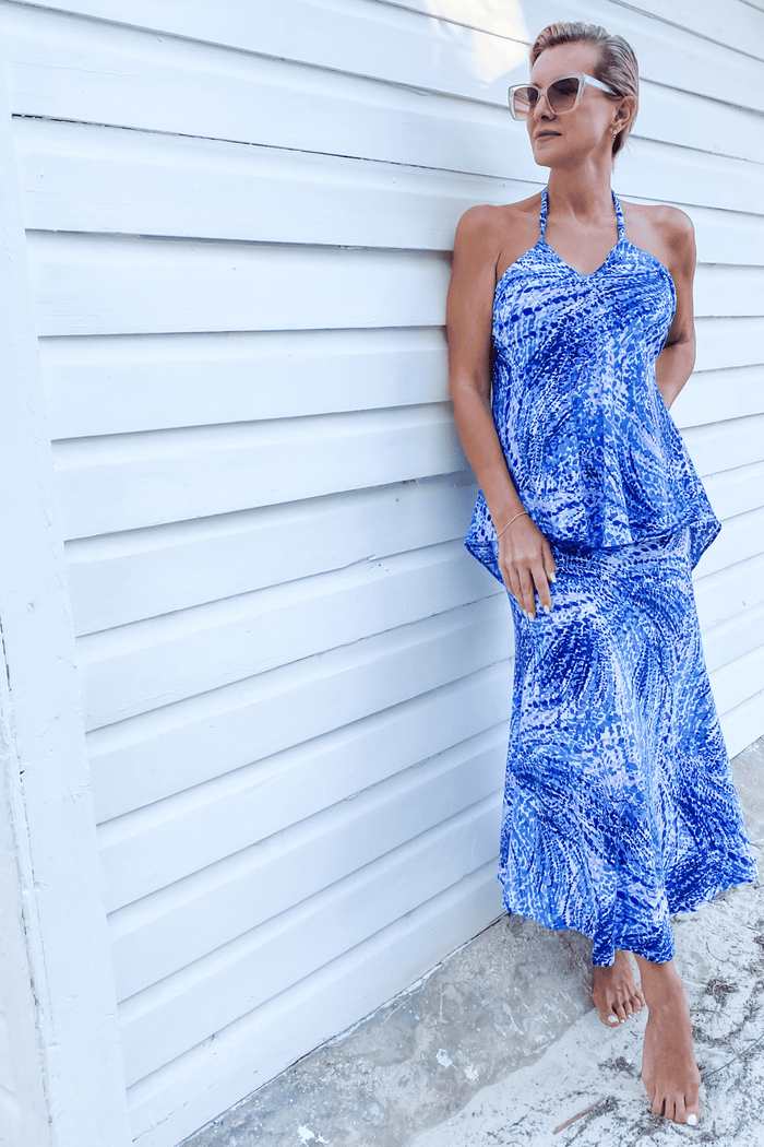 Diane Kroe Evermore Top (Whirlpool Purple Blue) - Warm Weather Capsule Collection