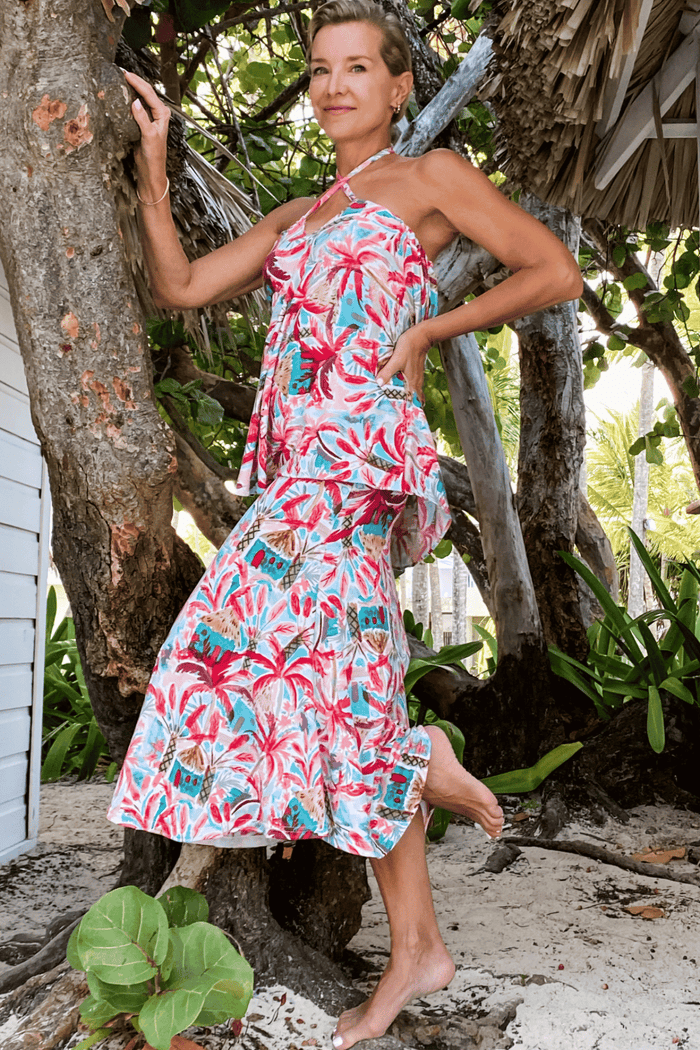 Diane Kroe Evermore Top (Terracotta Palm) - Warm Weather Capsule Collection