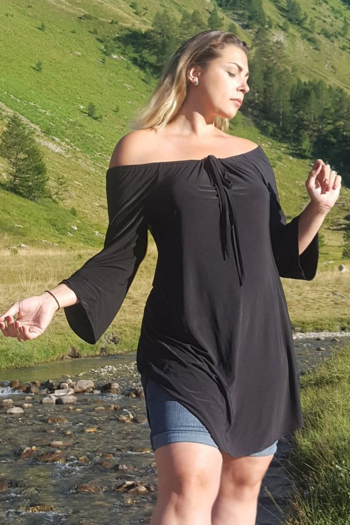 Black Evermore Tunic Top
