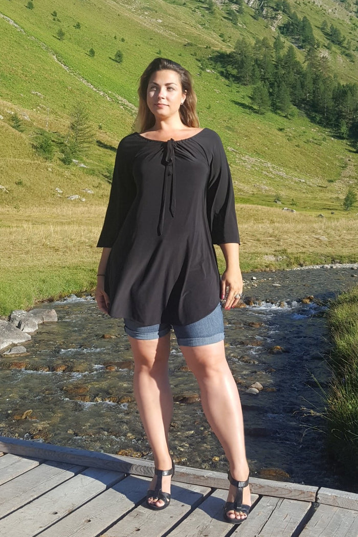 Black Evermore Tunic Top