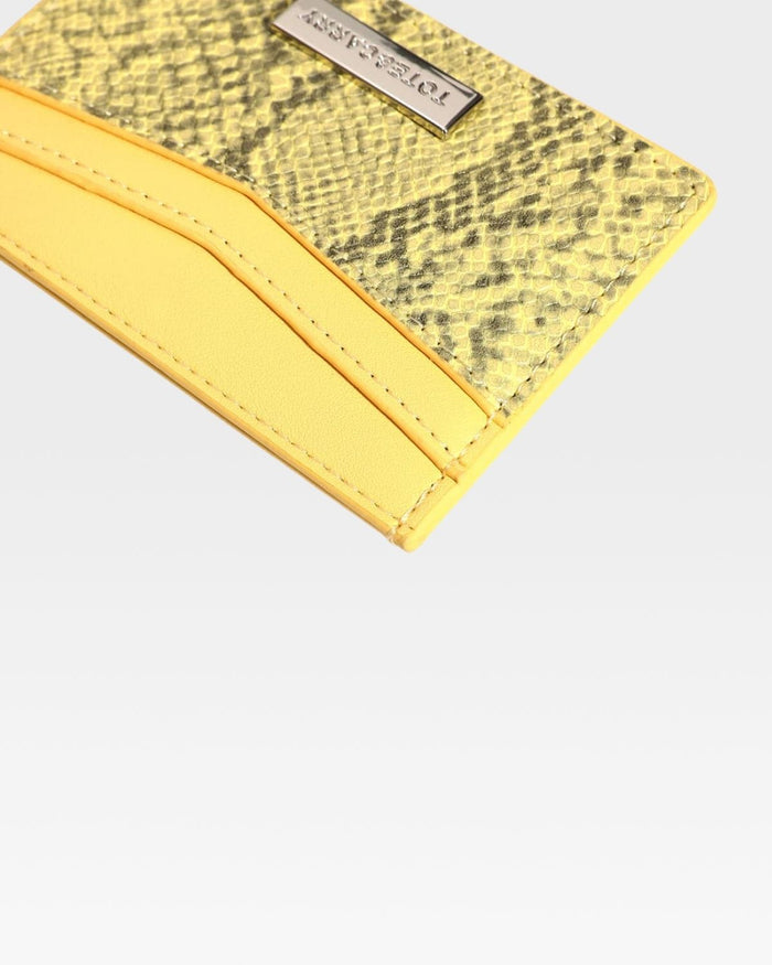 PY Card Holder Wallet in Yellow