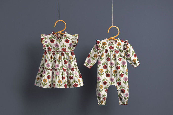 Fall Multi Floral Romper
