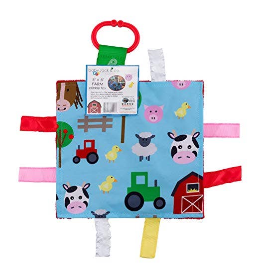 Farm Animals Baby Tag Crinkle