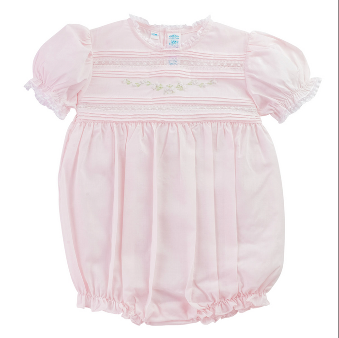 Feltman Pink Floral Bullions & Lace Bubble