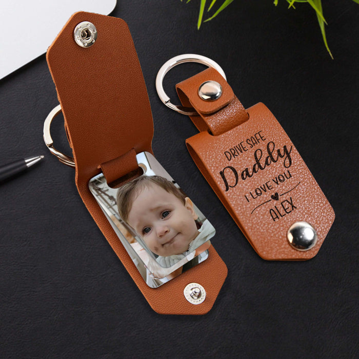 First Fathers Day Personalised Gifts | Dad Keychain With Picture