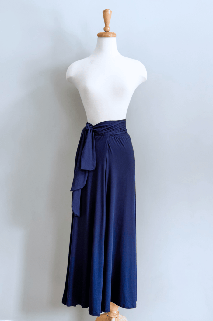 Navy Fisherman's Pants in Brushed Venezia Fabric from Diane Kroe