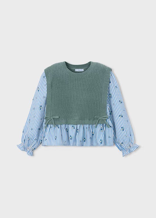 Floral Color Block Vest Top