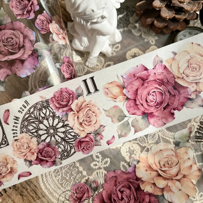 Floral Decorative Tape Rolls- Antique Rose