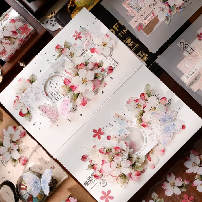 Floral Decorative Tape Rolls- Begonia