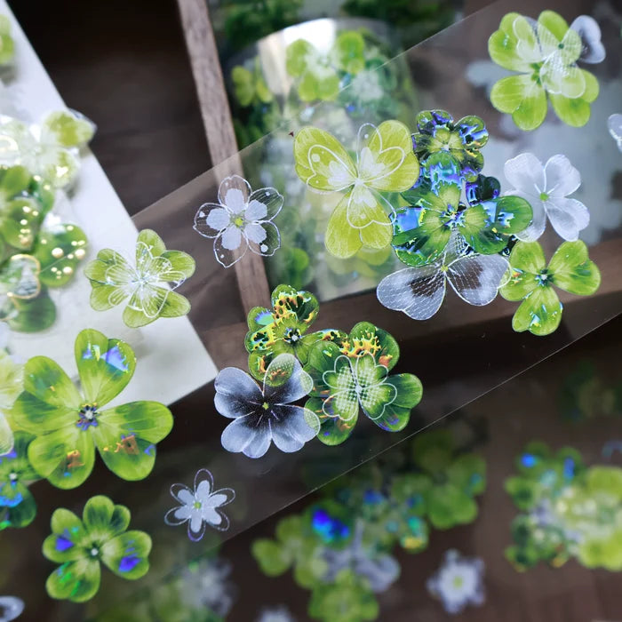 Floral Decorative Tape Rolls- Clover