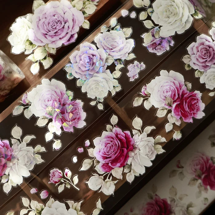 Floral Decorative Tape Rolls- Galaxy Violet