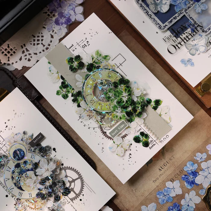 Floral Decorative Tape Rolls- Horology Gears