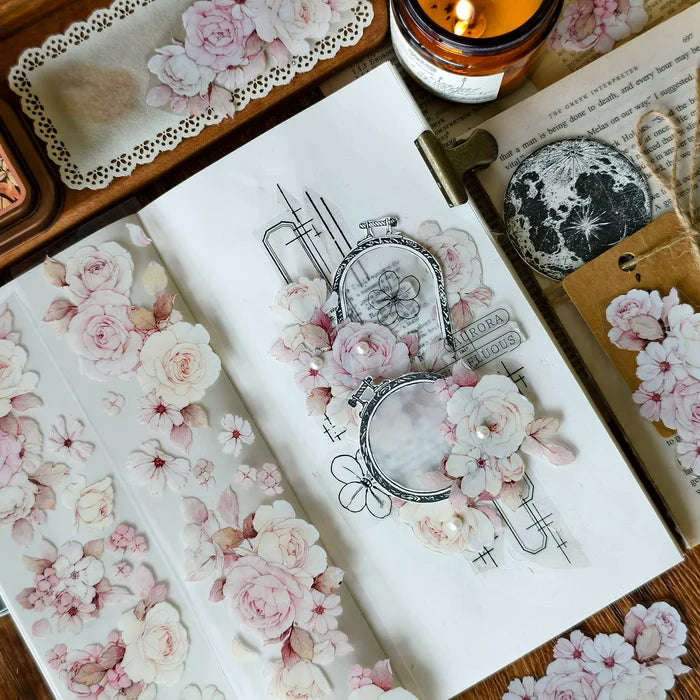 Floral Decorative Tape Rolls- Jade Whispers