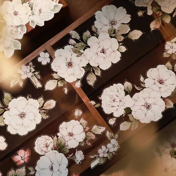 Floral Decorative Tape Rolls- Moonlight Eglantine