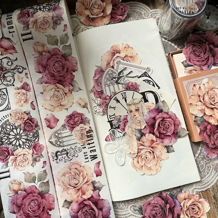 Floral Decorative Tape Rolls- Nostalgic Rose