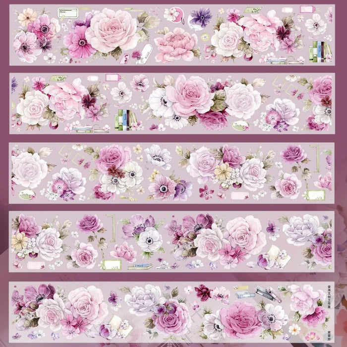 Floral Decorative Tape Rolls- Purple Mist Veil