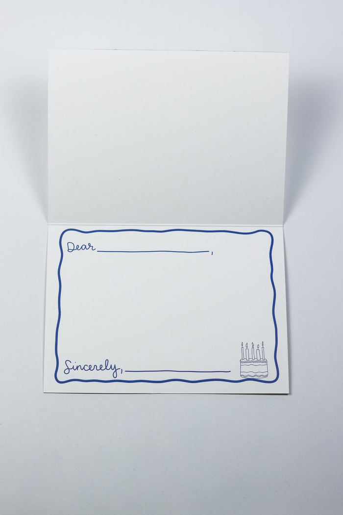 Folded Greeting Cards - Cake & Balloons (set of 8)