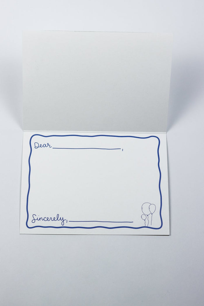 Folded Greeting Cards - Cake & Balloons (set of 8)