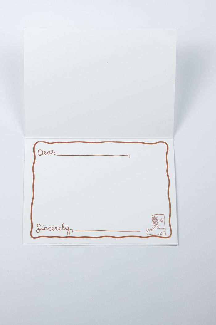 Folded Greeting Cards - Hats & Boots (set of 8)