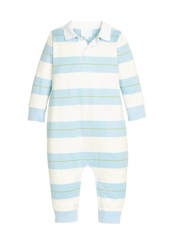 Fondren Stripe Rugby Polo Romper