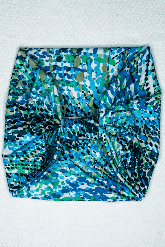 Headband Accessory in Whirlpool Turquoise Chartreuse print from Diane Kroe