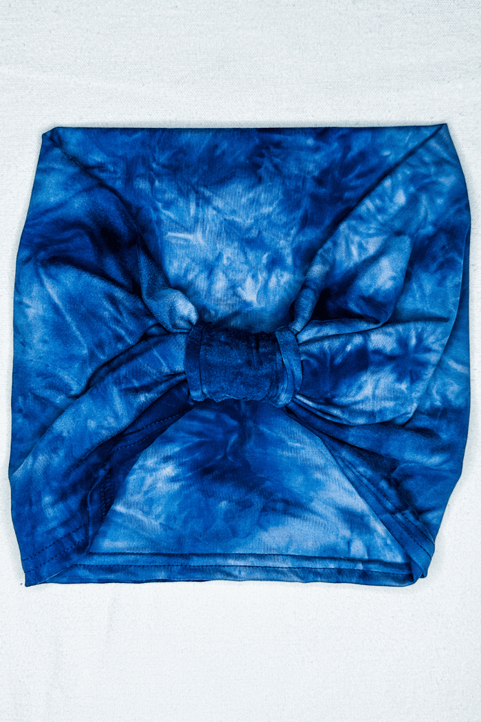 Headband Accessory in Indigo Tie Dye print from Diane Kroe