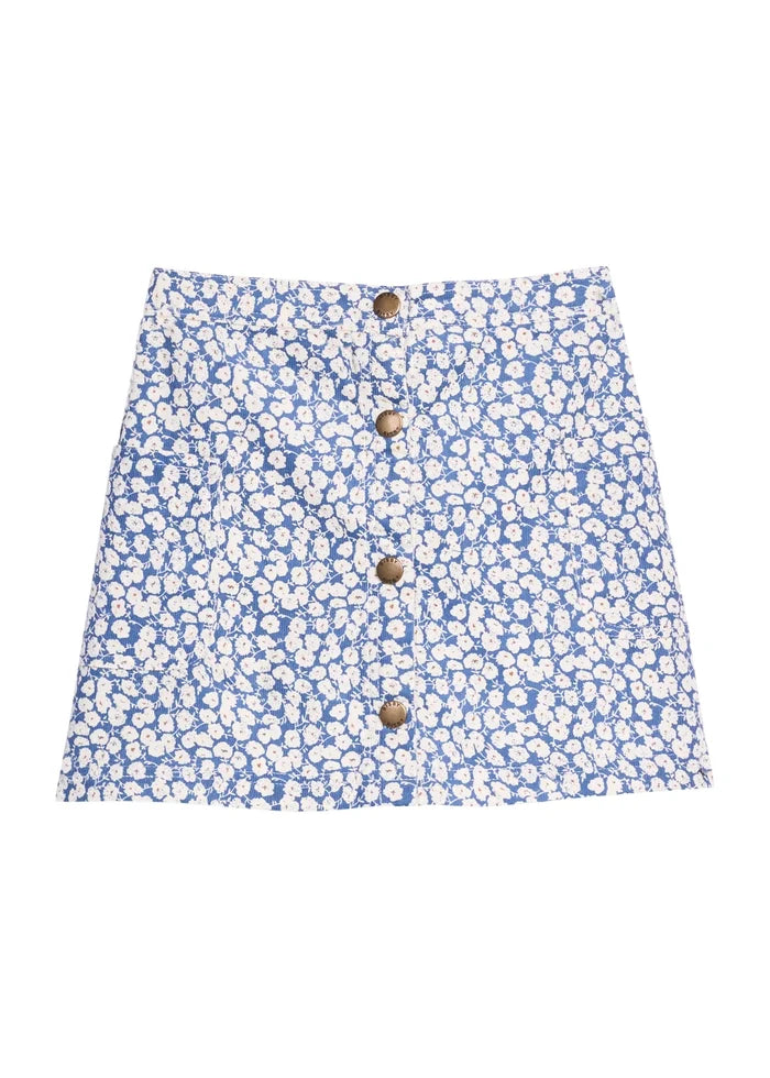 French Blue Corduroy Emily Skirt