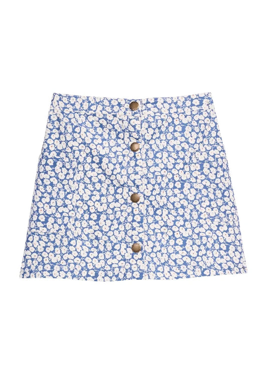 French Blue Corduroy Emily Skirt