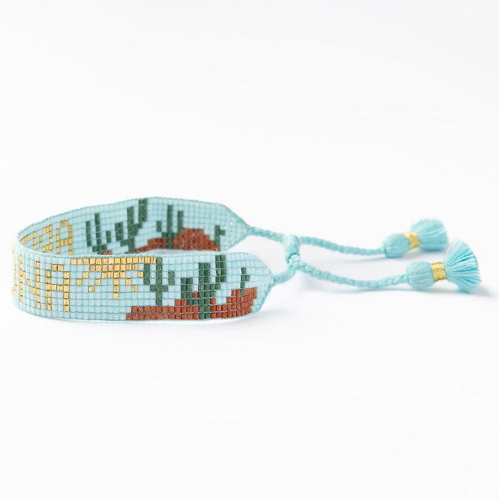 Gabby "Arizona" With Cactus Adjustable Beaded Bracelet Sliding Knot