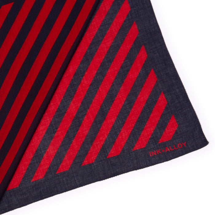 Game Day Diagonal Stripe Scarf + Scrunchie Red + Black 21x21 Scarf