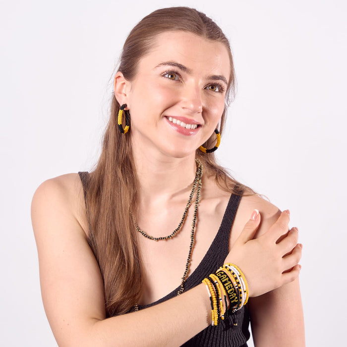 Game Day Sage 10 Strand + Gabby Stack Black, Yellow, + White Stack