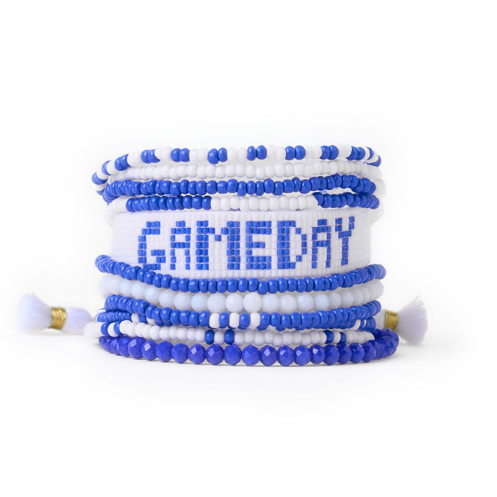 Game Day Sage 10 Strand + Gabby Stack Blue + White Stack