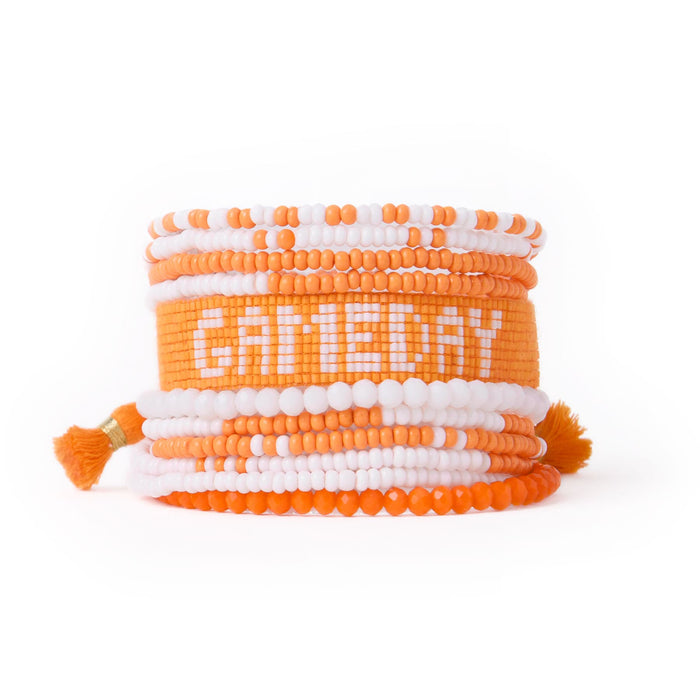 Game Day Sage 10 Strand + Gabby Stack Orange + White Stack