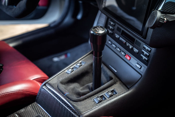 Garagistic Carbon Fiber Chassis Mounted Short Shifter - E46, E36, E30-Shifters-grip-drift-Bare-Short-Delrin Standard-Garagistic-bmw