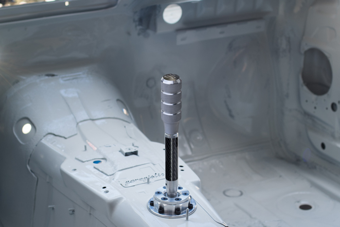 Garagistic Carbon Fiber Chassis Mounted Short Shifter - E46, E36, E30-Shifters-grip-drift-Bare-Short-Aluminum Knurled-Garagistic-bmw