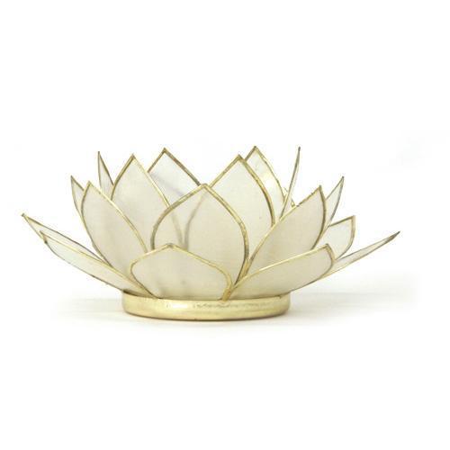 Gemstone Lotus Tea Light Holder - large