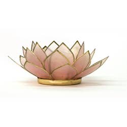 Gemstone Lotus Tea Light Holder - large