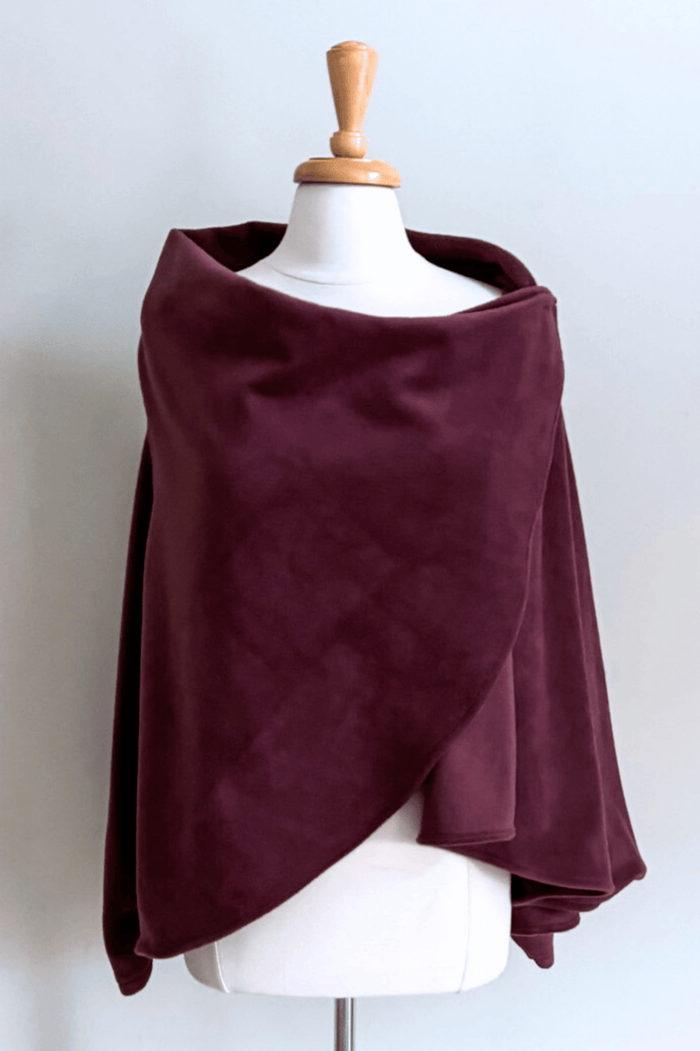 Glacier Fleece Wrap in Plum color from Diane Kroe