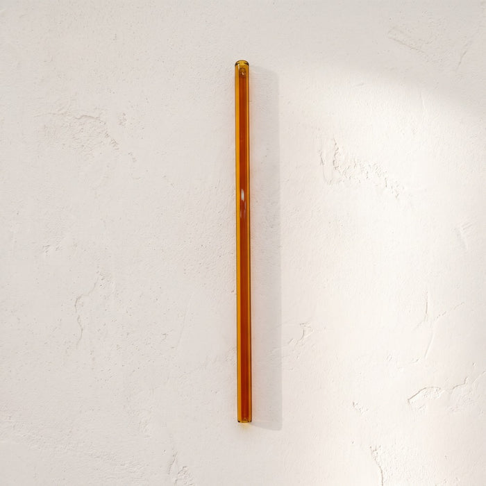 Glass Straw, Amber, Straight
