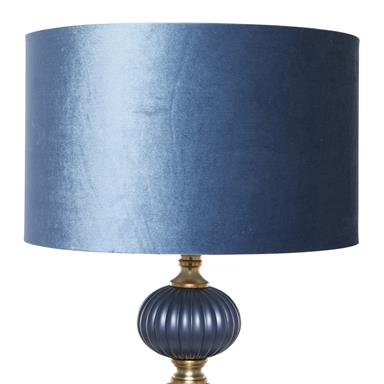 Gold and Blue Velvet Luxury Floor Lamp