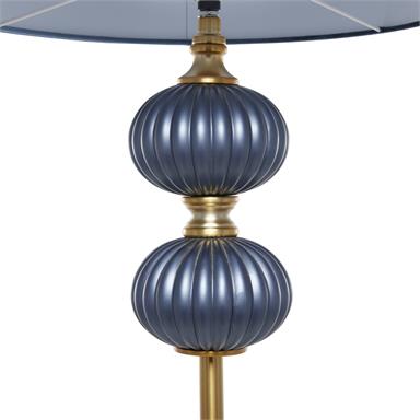 Gold and Blue Velvet Luxury Floor Lamp