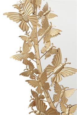 Gold Glam Oval Butterfly Mirror 25 x 41 inches
